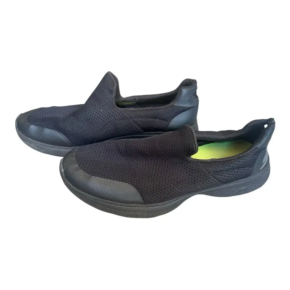 Skechers Go Walk 4 Goga Max Black Slip On Shoes 54152 Size 9.5 Men’s Black BBK